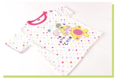 【2014夏季新品韩版外贸 品牌童装兔头纯棉儿童短袖女童t恤批发】价格,厂家,图片,童T恤,广州市天河区沙河惠丽服装店-